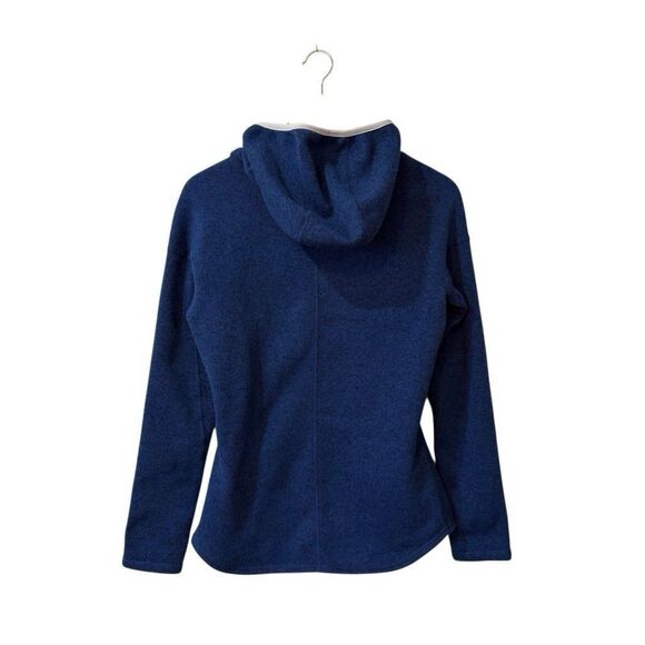 Stio Hoodie Womens Small Navy Sweetwater Fleece Thumbholes 1/4 Zip Sweatshirt - Picture 2 of 11